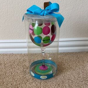Lolita Colorful Polka Dot Wine Glass